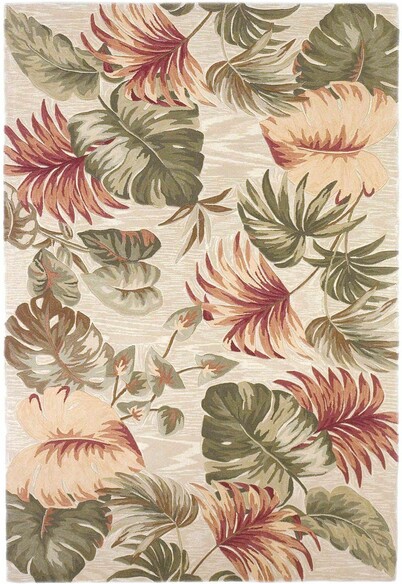 KAS Sparta  3148 Beige Palm Leaves